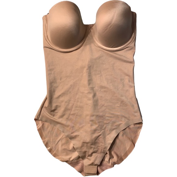 SPANX Other - SPANX SYF Strapless Cupped Panty Bodysuit Shaping, Beige Large